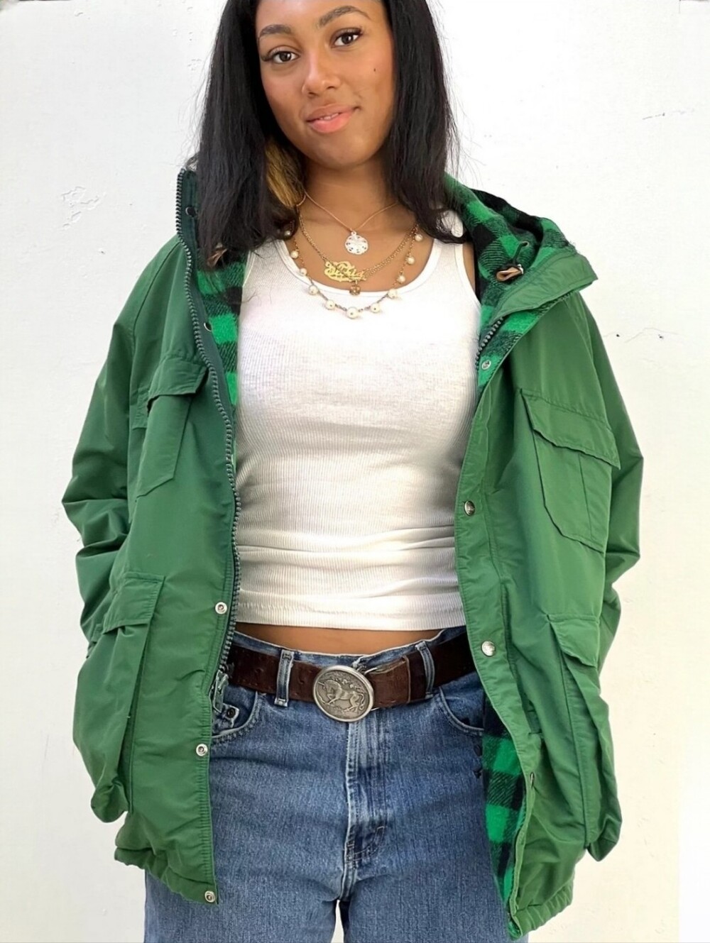 Vintage LL Bean Flannel Lined Baxter State Parka